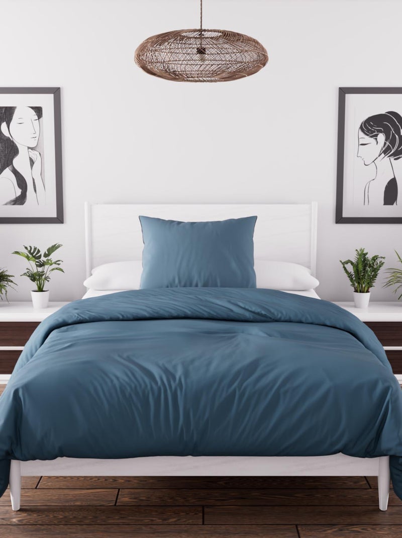 Ensemble couette et parure 5 Pièces BOHEME pour lit en 90x190 cm, par Soleil d'ocre Bleu - Kiabi