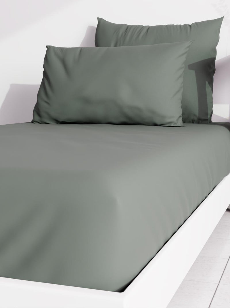 Ensemble couette et parure 5 Pièces BOHEME pour lit en 90x190 cm, par Soleil d'ocre Kaki - Kiabi