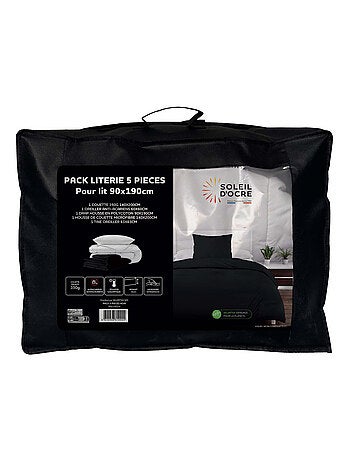 Ensemble couette et parure 5 Pièces BOHEME pour lit en 90x190 cm, par Soleil d'ocre