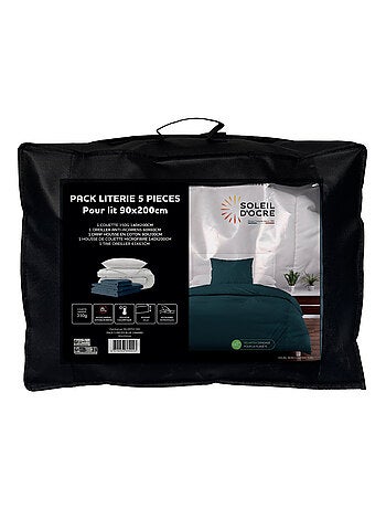 Ensemble couette et parure 5 Pièces BOHEME pour lit en 90x200 cm, par Soleil d'ocre