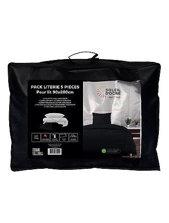 Ensemble couette et parure 5 Pièces BOHEME pour lit en 90x200 cm, par Soleil d'ocre