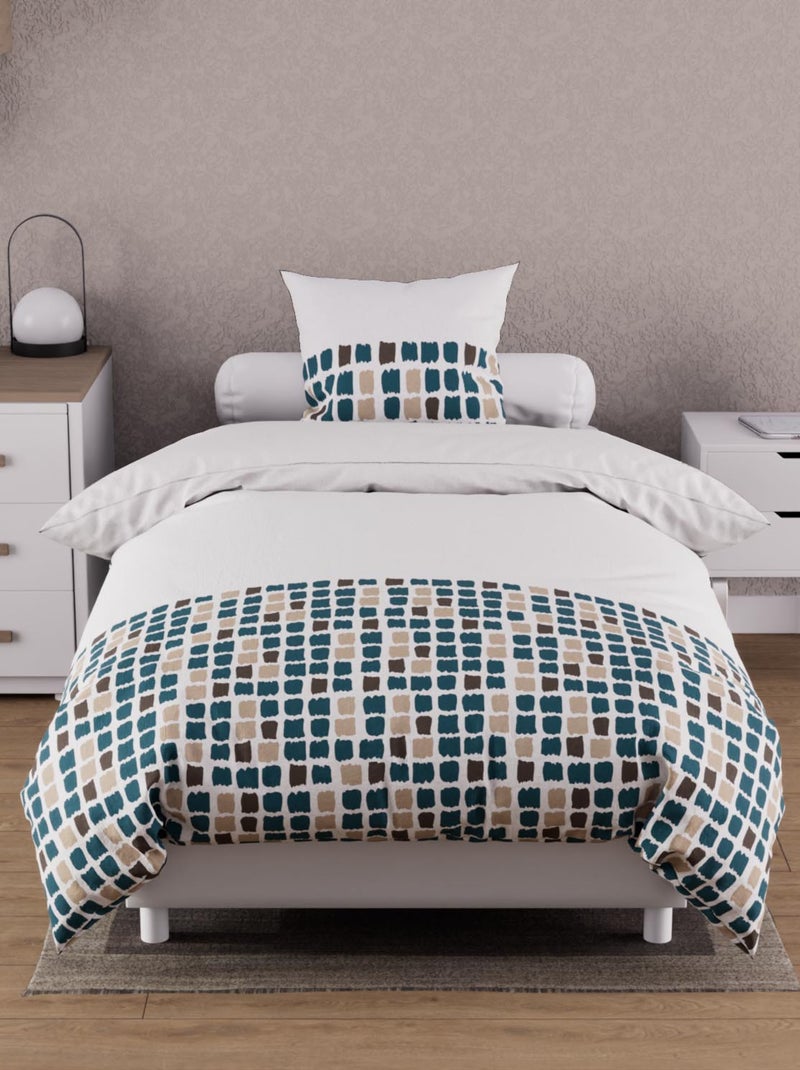 Ensemble couette et parure 5 Pièces FABIO pour lit en 90x190 cm, par Soleil d'ocre Bleu - Kiabi