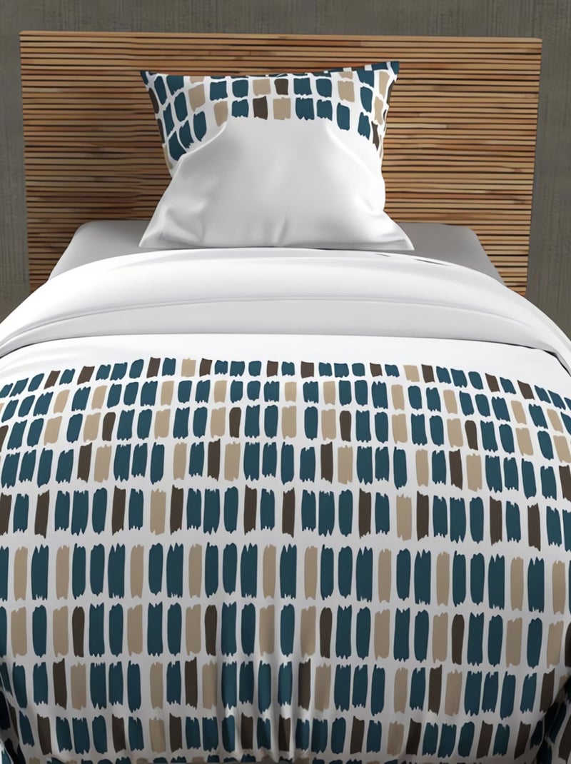 Ensemble couette et parure 5 Pièces FABIO pour lit en 90x190 cm, par Soleil d'ocre Bleu - Kiabi