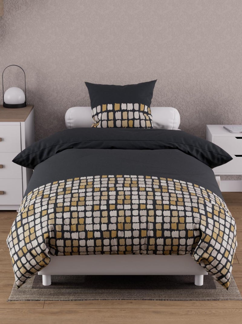 Ensemble couette et parure 5 Pièces FABIO pour lit en 90x190 cm, par Soleil d'ocre Gris - Kiabi