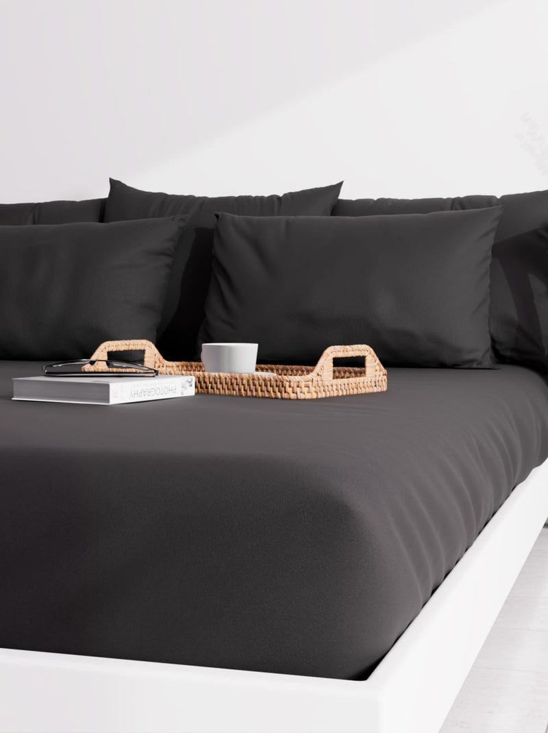 Ensemble couette et parure 7 Pièces BOHEME, par Soleil d'ocre Noir - Kiabi