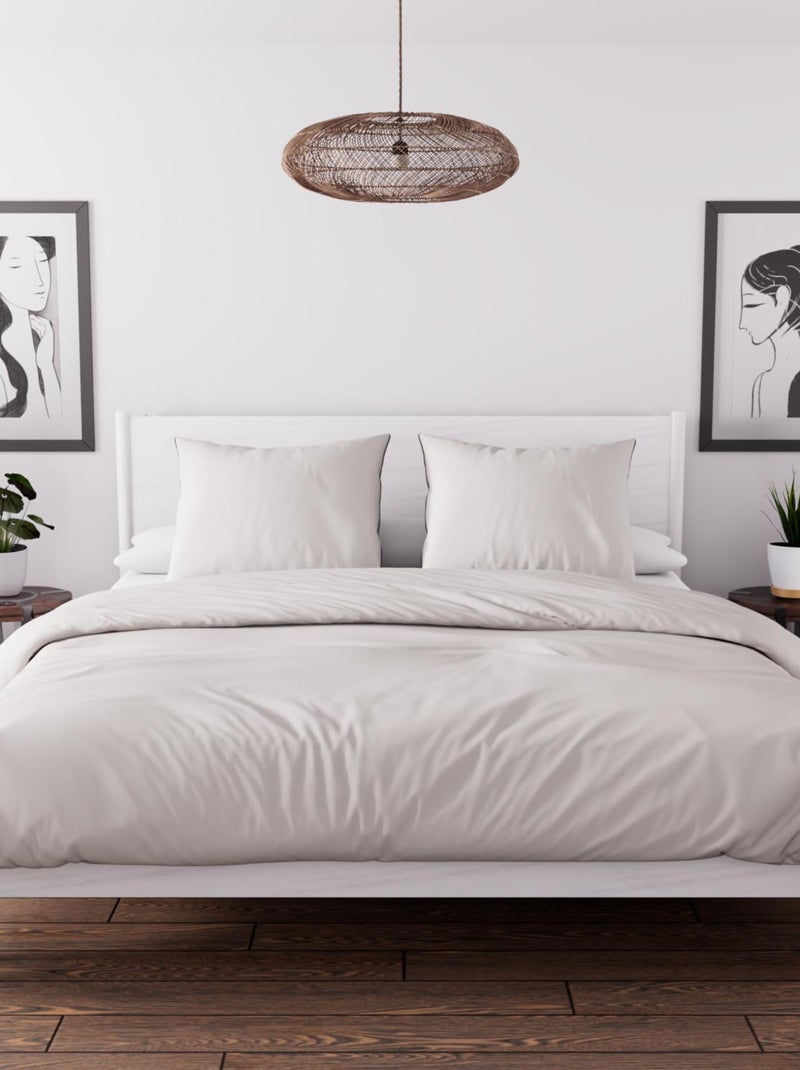 Ensemble couette et parure 7 Pièces BOHEME pour lit en 140x200 cm, par Soleil d'ocre Ecru - Kiabi