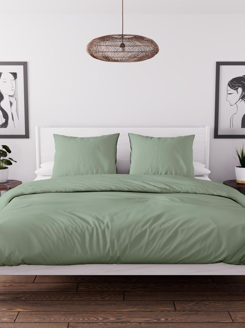 Ensemble couette et parure 7 Pièces BOHEME pour lit en 140x200 cm, par Soleil d'ocre Vert - Kiabi