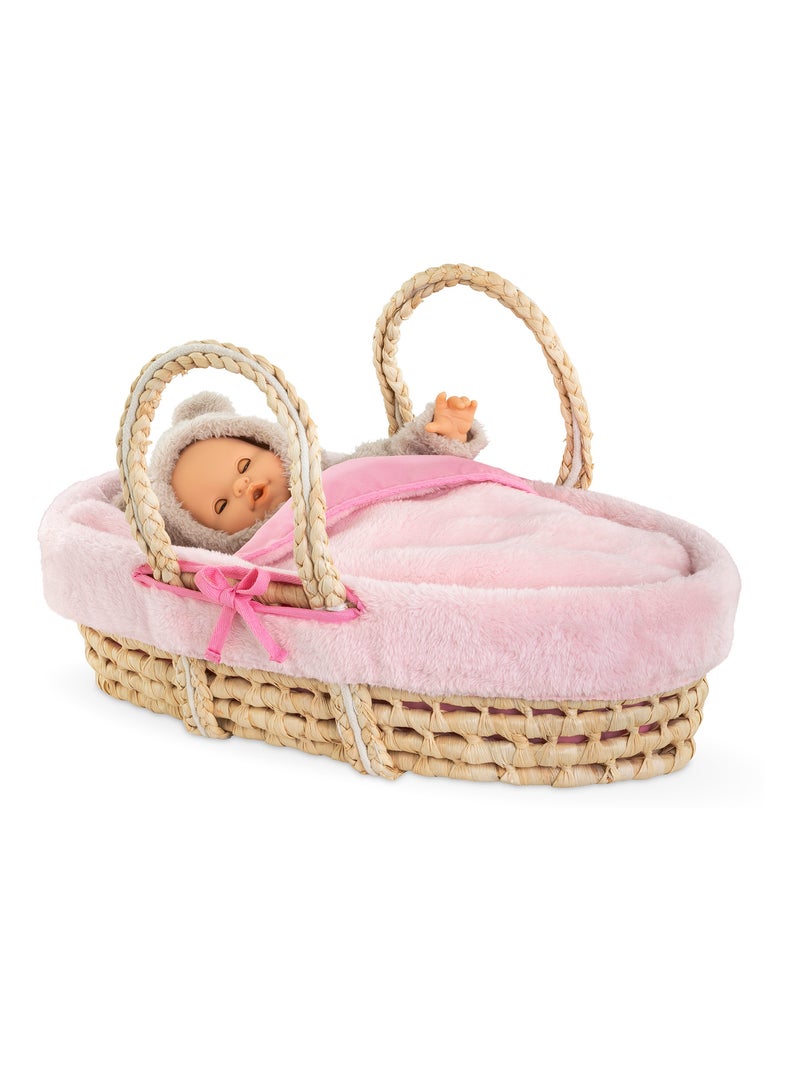 Ensemble Couffin Peluche Rose pour poupon de 36 et 42 cm N/A - Kiabi