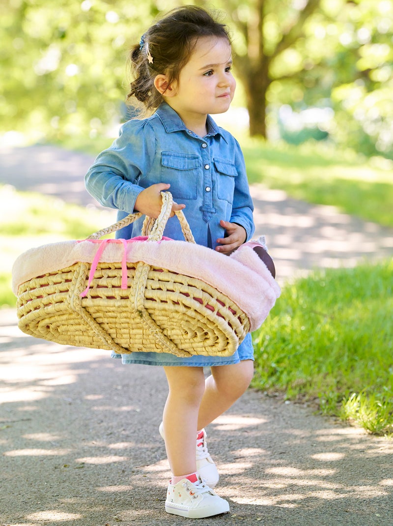 Ensemble Couffin Peluche Rose pour poupon de 36 et 42 cm N/A - Kiabi