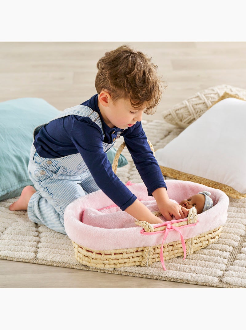 Ensemble Couffin Peluche Rose pour poupon de 36 et 42 cm Rose - Kiabi