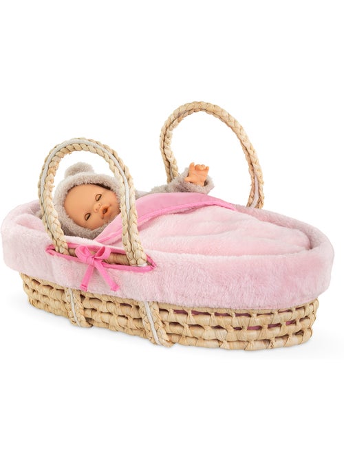 Ensemble Couffin Peluche Rose pour poupon de 36 et 42 cm - Kiabi Ensemble Couffin Peluche Rose pour poupon de 36 et 42 cm - Kiabi