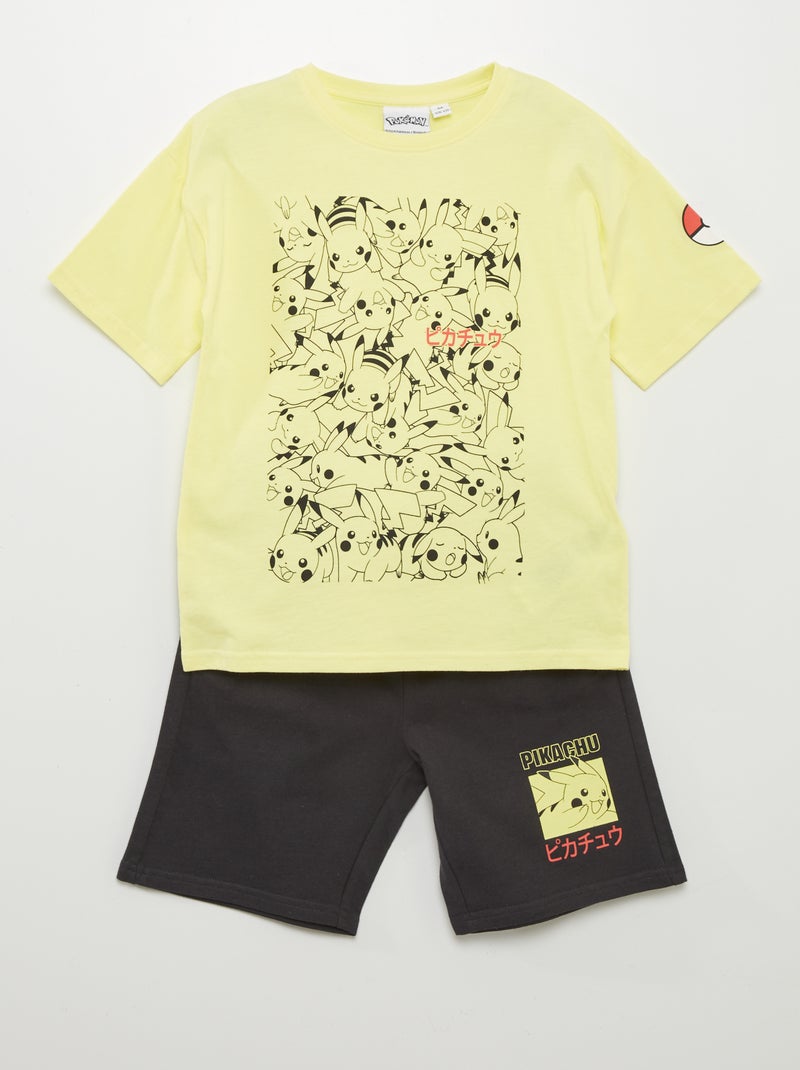 Ensemble cour 'Pikachu' 'Pokémon' - 2 pièces jaune - Kiabi