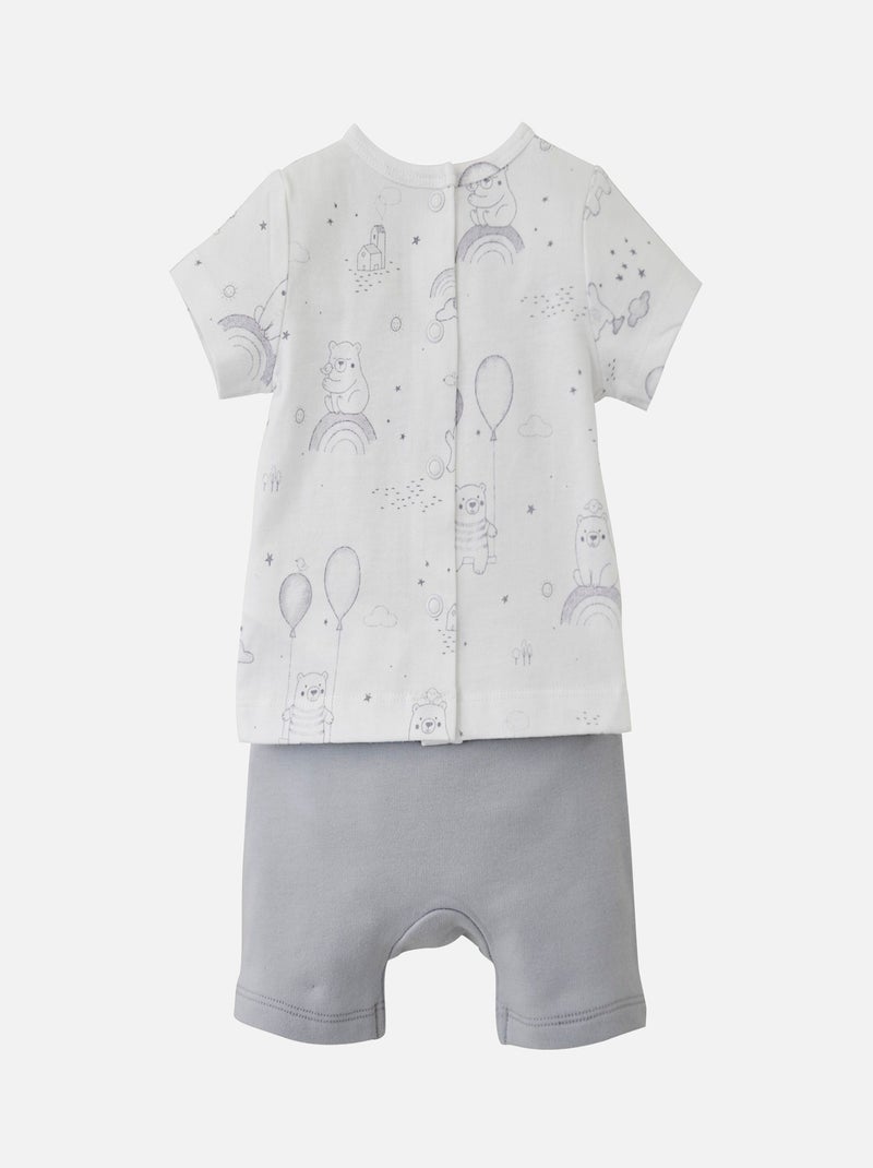 ENSEMBLE COURT BEBE GARCON Gris - Kiabi