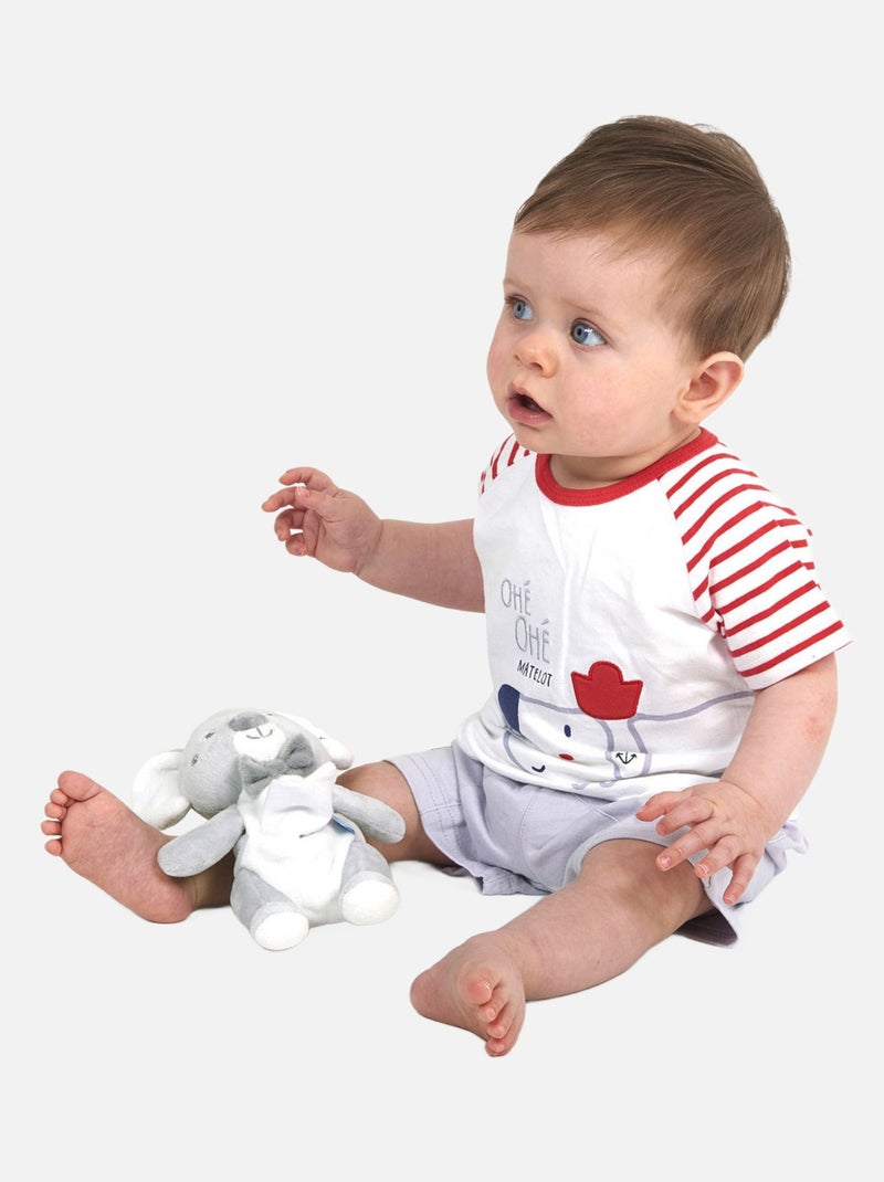 ENSEMBLE COURT BEBE GARCON Gris - Kiabi