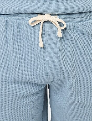 Ensemble court de pyjama en nid d'abeilles - 2 pièces