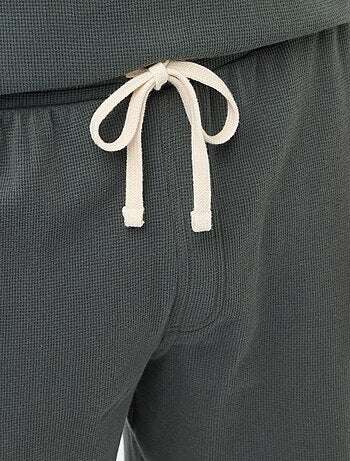 Ensemble court de pyjama en nid d'abeilles - 2 pièces