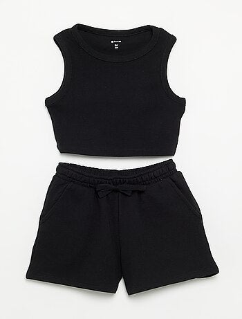 Ensemble court short + débardeur - 2 pièces