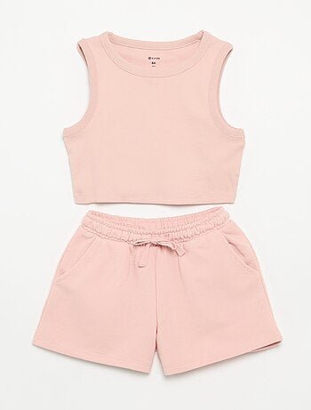 Ensemble court short + débardeur - 2 pièces