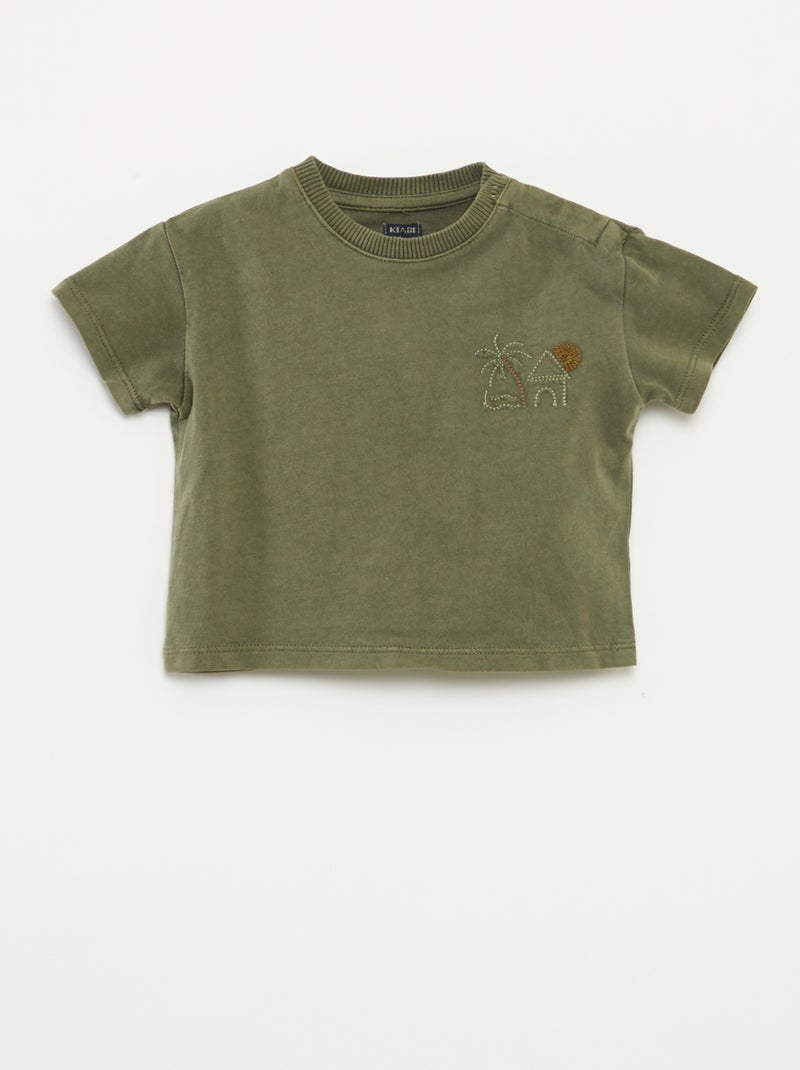 Ensemble court short + t-shirt - 2 pièces VERT - Kiabi