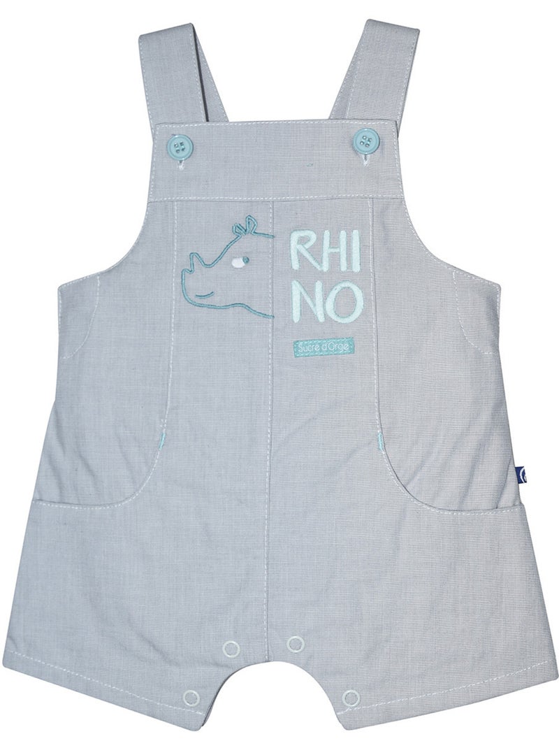 Ensemble court t-shirt et salopette Ronaldo Gris - Kiabi