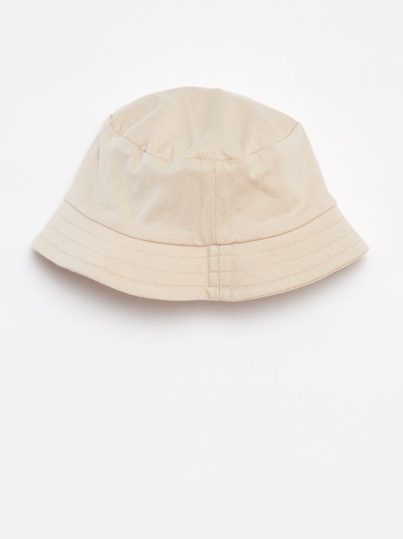 Ensemble court t-shirt + short + bob - 3 pièces BEIGE - Kiabi