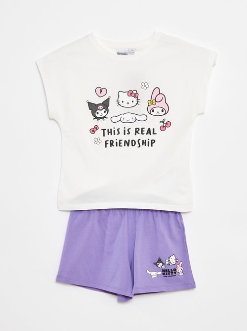 Ensemble court t-shirt + short 'Hello Kitty' - 2 pièces - Kiabi