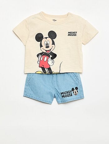 Ensemble court t-shirt + short 'Mickey' - 2 pièces