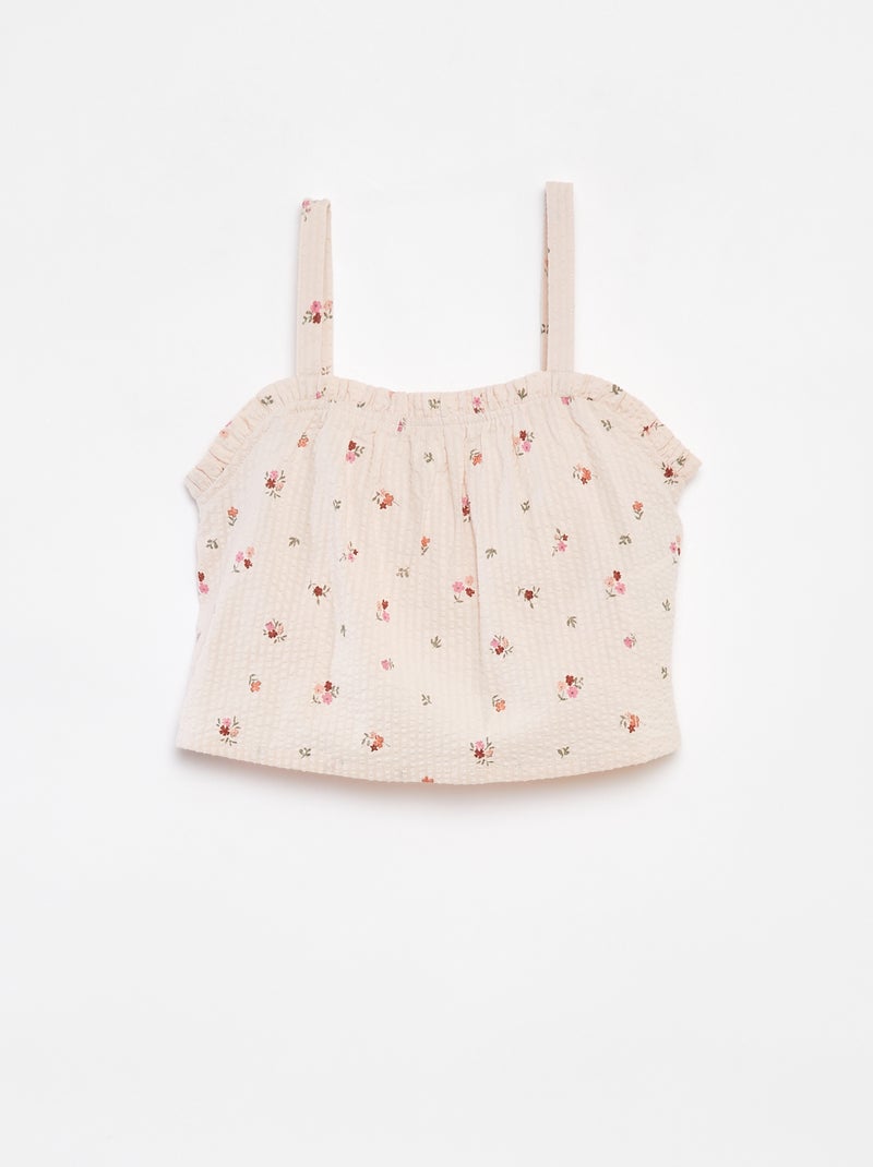 Ensemble court top + short - 2 pièces Blanc - Kiabi