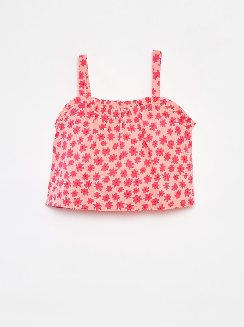 Ensemble court top + short - 2 pièces Rose - Kiabi