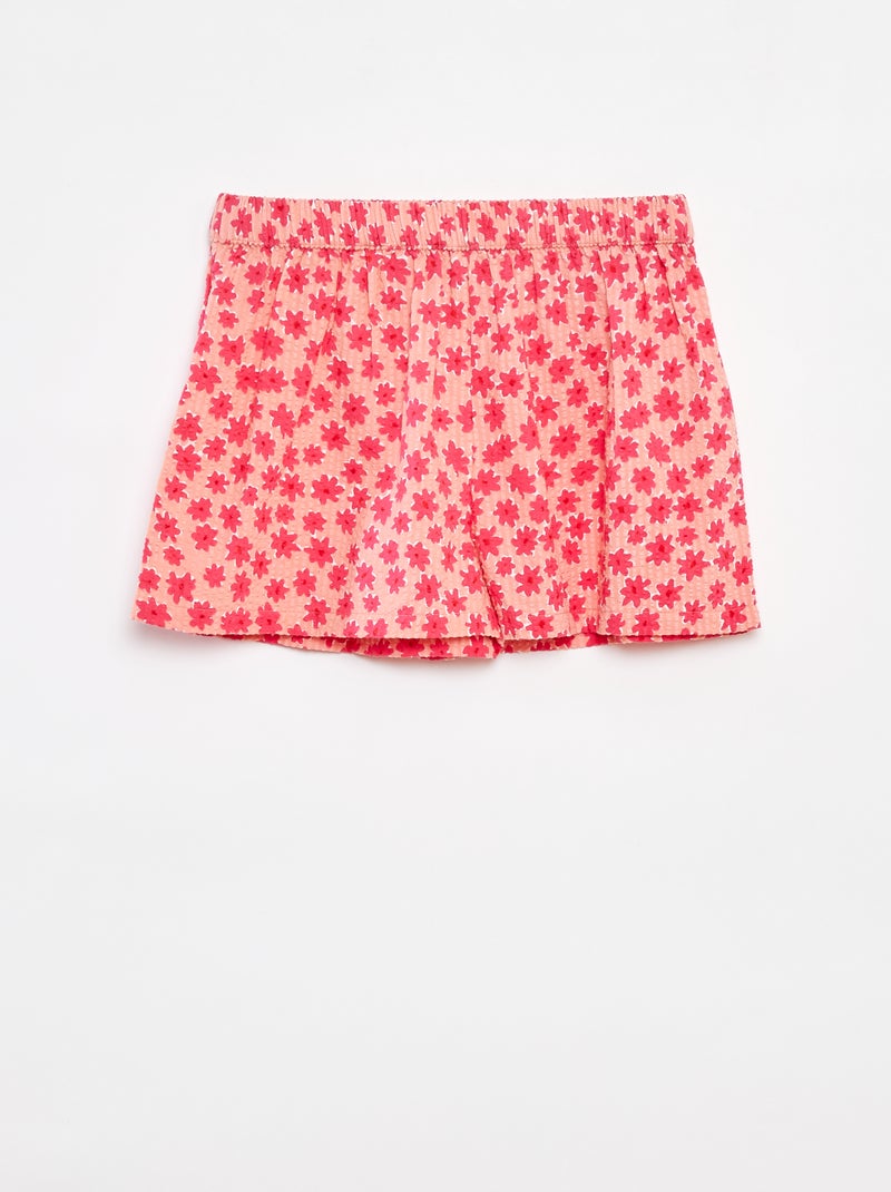 Ensemble court top + short - 2 pièces Rose - Kiabi