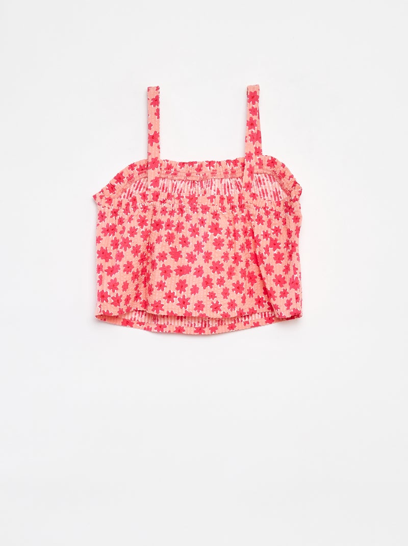 Ensemble court top + short - 2 pièces Rose - Kiabi