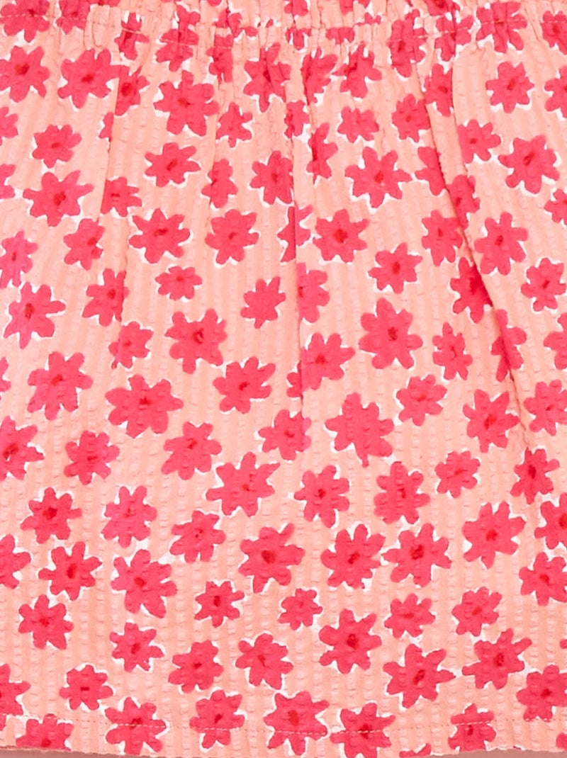 Ensemble court top + short - 2 pièces Rose - Kiabi