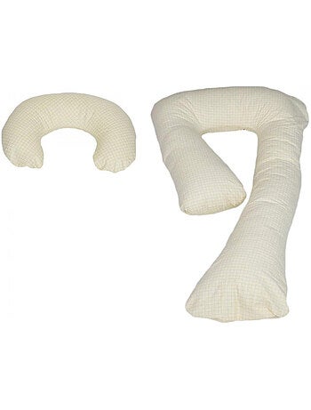 Ensemble coussins pre post natal usages multiples confortable à carreaux