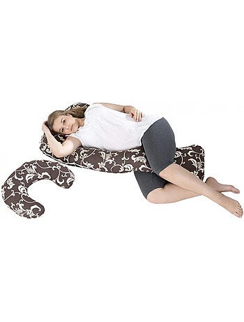 Ensemble coussins pre post natal usages multiples confortable dessin floral sombre