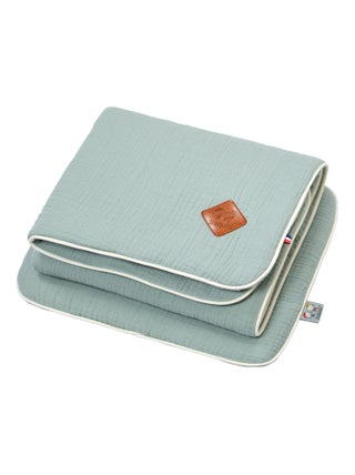 Ensemble couverture et coussin en gaze de coton pour berceau et couffin, Jeanne SEVIRA KIDS