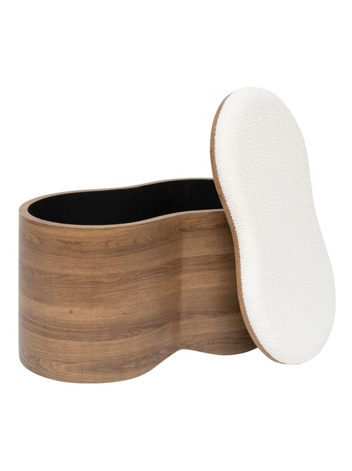 Ensemble de 2 bancs coffres effet bois et bouclette LOE - Kiabi