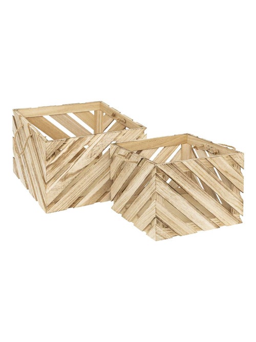 Ensemble de 2 caisses en bois - Kiabi