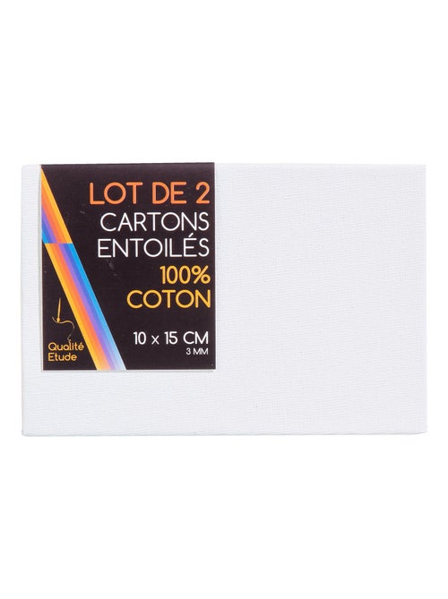 Ensemble de 2 cartons entoilés 100% coton - Kiabi Ensemble de 2 cartons entoilés 100% coton - Kiabi