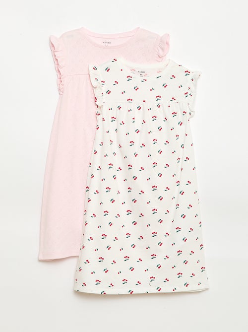 Ensemble de 2 chemises de nuit à manches courtes - Kiabi