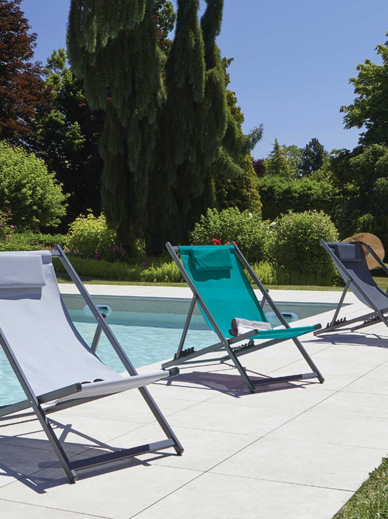 Ensemble de 2 chiliennes ATHOS Bleu canard - Kiabi