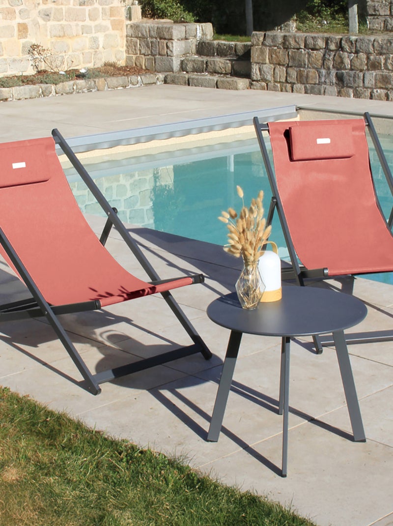 Ensemble de 2 chiliennes ATHOS Terracotta - Kiabi