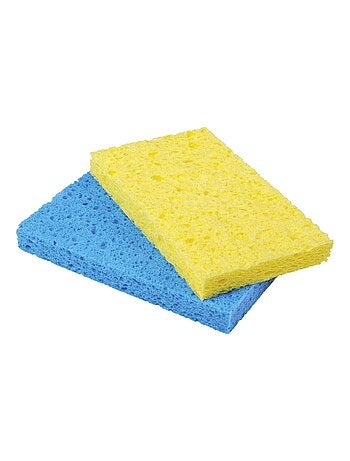 Ensemble de 2 éponges nettoyantes et absorbantes en cellulose