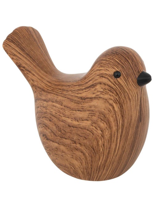 Ensemble de 2 oiseaux en céramique imitation bois - Kiabi