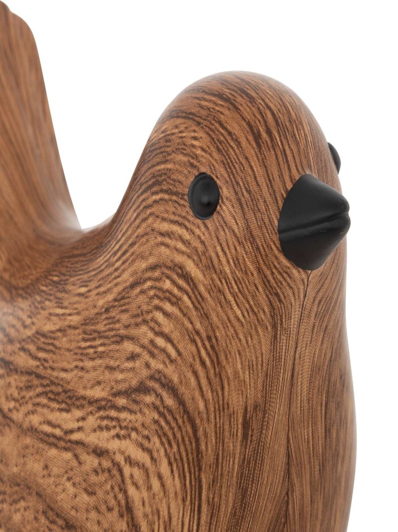 Ensemble de 2 oiseaux en céramique imitation bois Marron - Kiabi