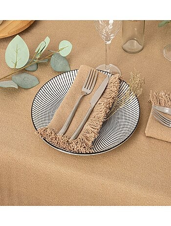 Ensemble de 2 serviettes de table à franges MAHA