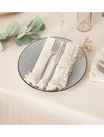 Ensemble de 2 serviettes de table à franges MAHA