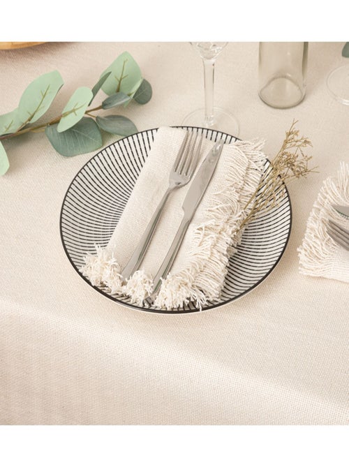 Ensemble de 2 serviettes de table à franges MAHA - Kiabi Ensemble de 2 serviettes de table à franges MAHA - Kiabi