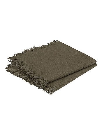 Ensemble de 2 serviettes de table à franges MAHA