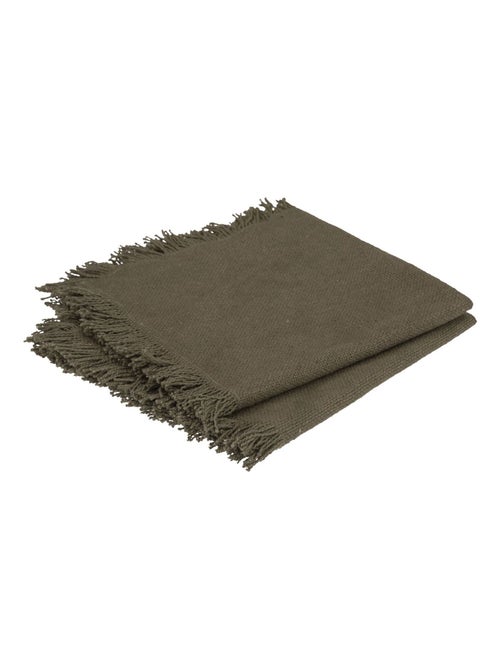 Ensemble de 2 serviettes de table à franges MAHA - Kiabi