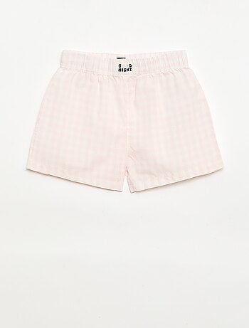 Ensemble de 2 shorts de nuit en popeline de coton